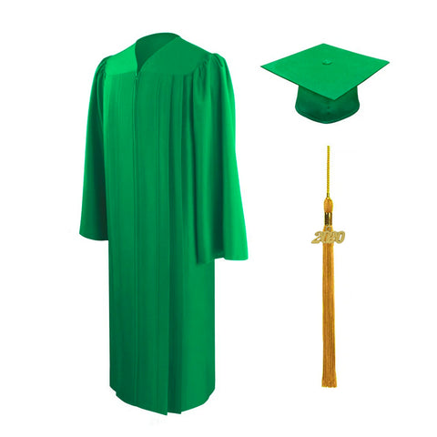 2021 Oswego Matte Green Cap, Gown & Tassel Package