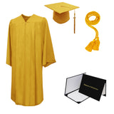 Matte Cap, Gown, Tassel, Honor Cord, Diploma Cover Package