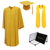 Matte Cap, Gown, Tassel, Stole, Diploma Cover Package