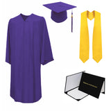 Matte Cap, Gown, Tassel, Stole, Diploma Cover Package