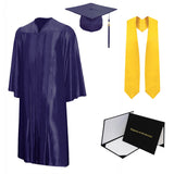 Shiny Cap, Gown, Tassel, Stole, Diploma Cover Package