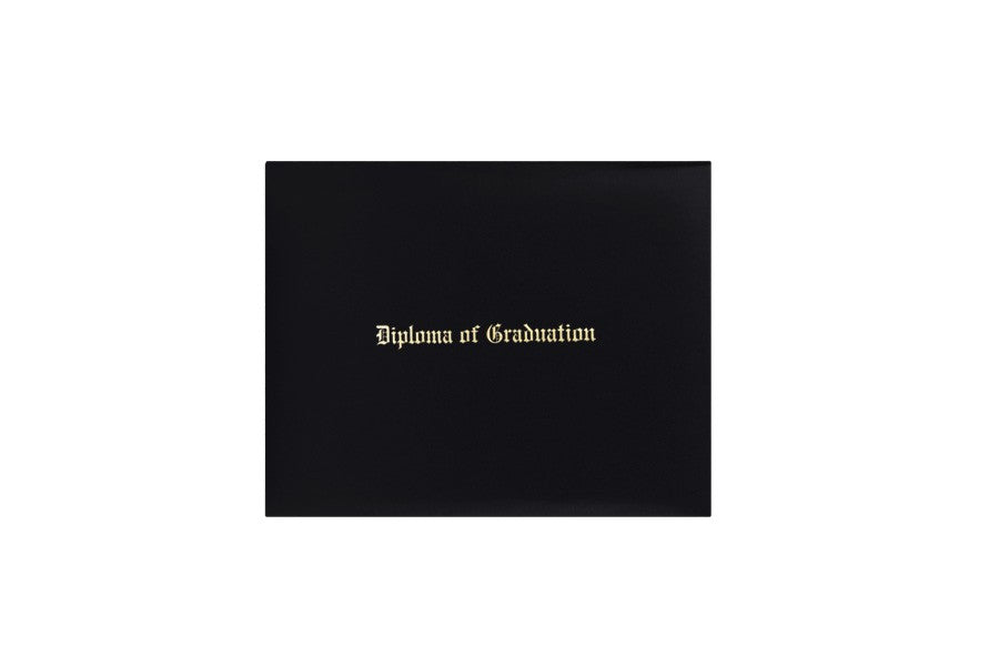 Black Imprinted High School Diploma Cover