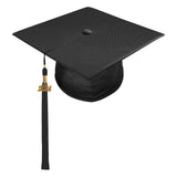 Shiny Black High School Cap & Tassel