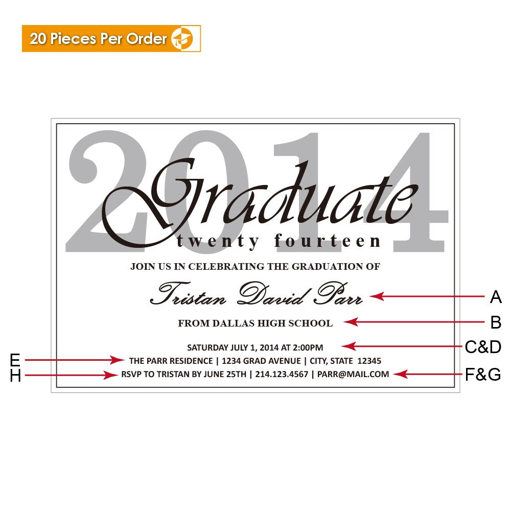 Classic High School Graduation Announcement
