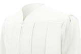Matte White High School Graduation Cap and Gown - Graduation Cap and Gown