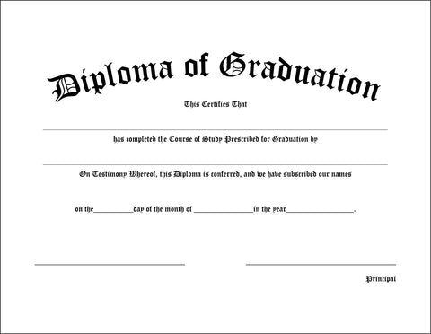 High School Graduation Diploma