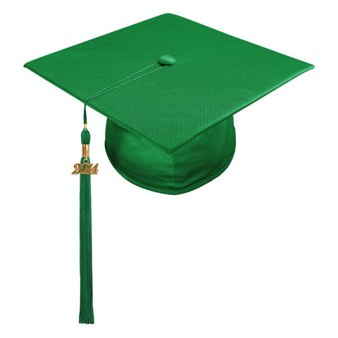 Shiny Green High School Cap & Tassel