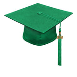 Matte Green High School Cap & Tassel