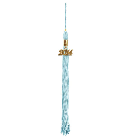 Shiny Light Blue High School Cap & Tassel