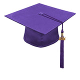 Matte Purple High School Cap & Tassel