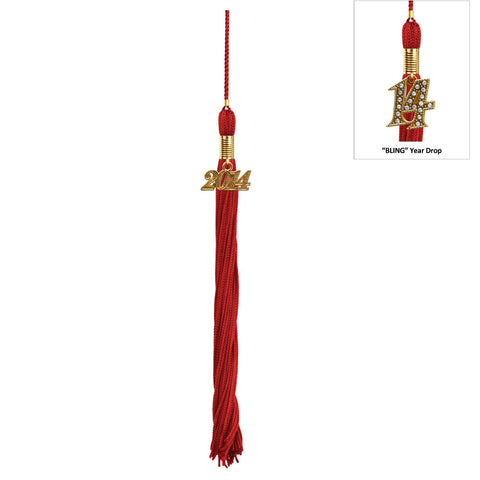 Shiny Red High School Cap & Tassel