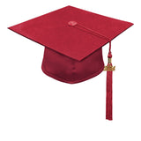 Matte Red High School Cap & Tassel