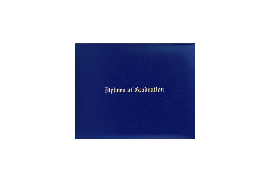 Royal Blue Imprinted High School Diploma Cover