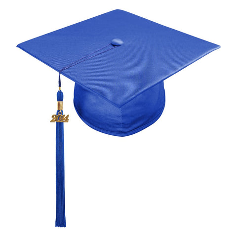 Shiny Royal Blue High School Cap & Tassel