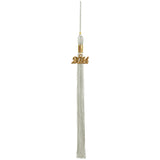 Shiny Silver High School Cap & Tassel