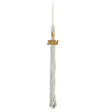 Shiny Silver High School Cap & Tassel