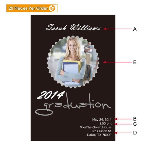 Picture Seal High School Graduation Announcement