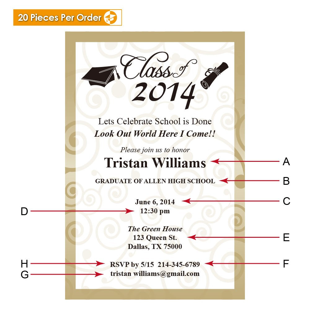 Wording Grad High School Graduation Announcements Wording