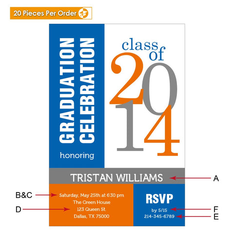 Modern Celebration High School Graduation Announcement