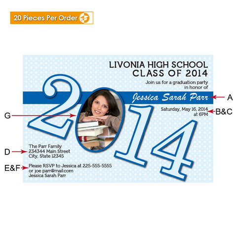 Picture Dot High School Graduation Announcement