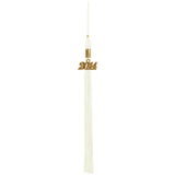 Shiny White High School Cap & Tassel