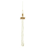 Shiny White High School Cap & Tassel