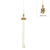 Shiny White High School Cap & Tassel